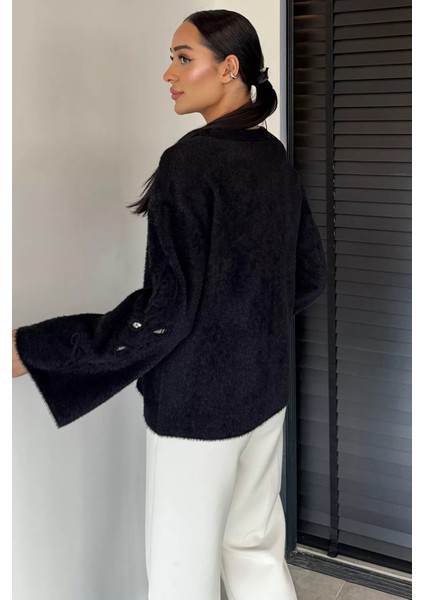 Kadın Bisiklet Yaka Kol Işlemeli Triko Kazak (S-M-L-Xl Beden Uyumludur.) P-00018913 modelleri