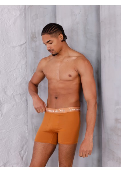 Erkek 3’lü Boxer Seti kahverengi modelleri