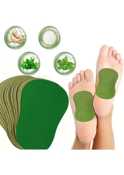 Onomo Bitkisel Akapuntur Ayak Bandı, Zencefil ve Nane Özlü, Yorgunluk ve Ağrı Giderici, 10 Adet