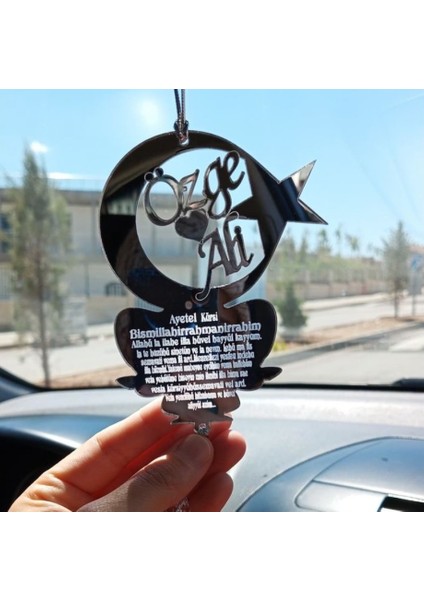 Kişiye Özel Ay-Yıldz Dikiz Aynası Süsü