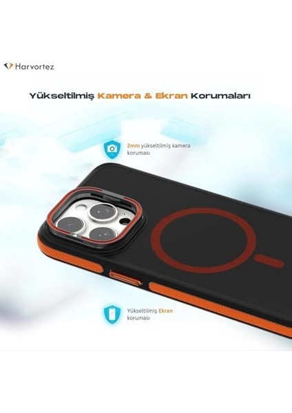 14 Pro Max Kılıf Magsafe Uyumlu, Güçlü Manyetik Cep Telefon Kılıfı, Metal Standlı, Mat Darbe Emici Kapak, Alüminyum Tuşlar ve Kaydırmaz Yan Şeritlerli Phone - Titamyum Gri fiyatları