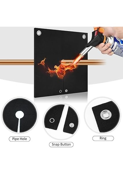 Kaynak Battaniyesi Yanmaz, Açılış Şekli Kaynak Mat, Isıya Dayanıklı Lehim Battaniyesi 2000 ° F'ye Kadar, Alev Karbon modelleri