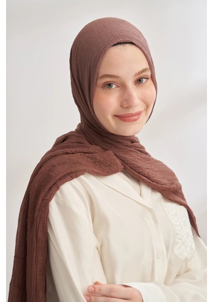 Latte Armanda Degrade Biyeli Müslin Şal 3359 modelleri