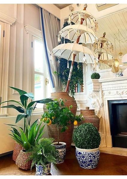 Dekoratif 3 Katlı Bali Bahçe Şemsiyesi fiyatları