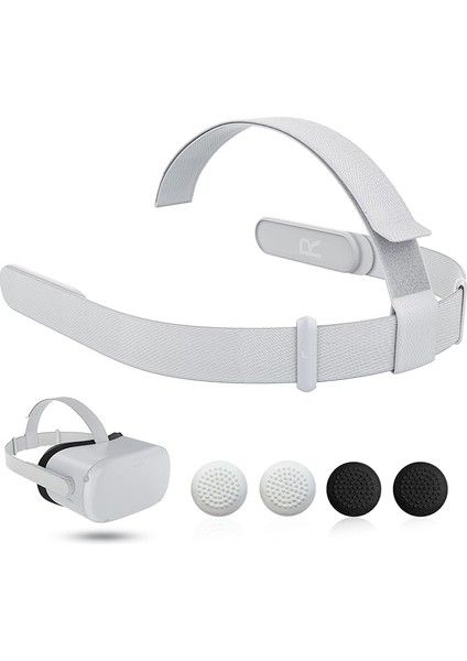 Strap For Oculus Quest 2 Headset, Original Replacement Head Strap Compatible With Meta Quest 2 Headstrap With 4 Pcs Controller Thumb Grip Caps，for Oculus Quest 2 Headstrap，original Head Strap