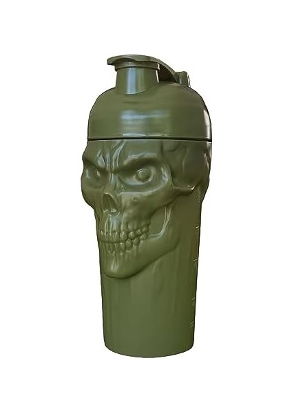 Jnx Sports Lanet! Kafatası Çalkalayıcı Şişesi, 24 Oz, Askeri Yeşil Sınırlı Üretim, Klasik Döngü Üstü Ek Mikser… modelleri