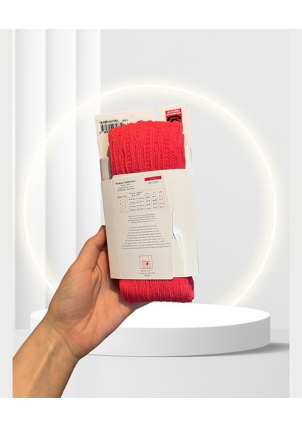 Mercan Rengi Dita Mistik Desenli Esnek 80 Denye Külotlu Çorap indirimleri