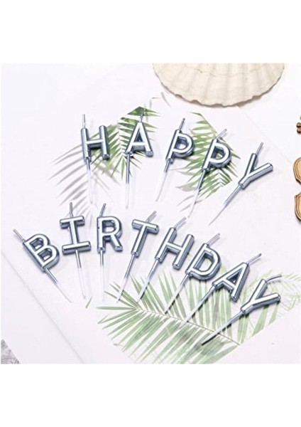 3 Adet Orca Mum Gümüş Happy Birthday