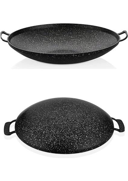 Çok Amaçlı Granit Pişirme Tavası -Çift Yönlü Döküm Sac Kavurma Gözleme Tavası- 34 cm Siyah modelleri