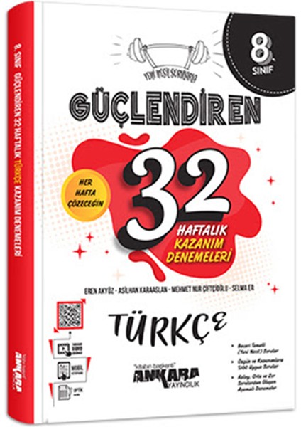 8.sınıf Güçlendiren 32 Haftalık Türkçe Denemesi (Güncel Marif Model)