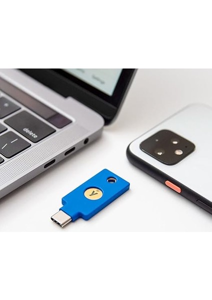 Y-400 Security Key C Nfc - USB ve Nfc Güvenlik Anahtarı, Iki Faktörlü Kimlik Doğrulama, Usb-C Bağlantıları Için Uygundur ve Desteklenen Nfc Mobil Cihazlarla Çalışır, Mavi fırsatları