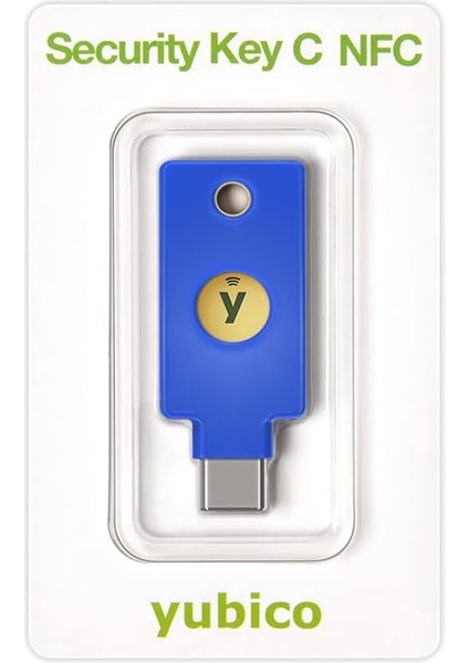 Y-400 Security Key C Nfc - USB ve Nfc Güvenlik Anahtarı, Iki Faktörlü Kimlik Doğrulama, Usb-C Bağlantıları Için Uygundur ve Desteklenen Nfc Mobil Cihazlarla Çalışır, Mavi indirimleri