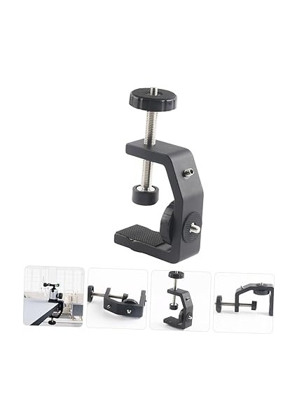 Mikrofon Standı Için Masa Klipsi Dayanıklı Alüminyum Taban ile Güçlü Sabitleme Şık Tasarım Kolay Kurulum ve Kullanım Için Masa Aksesuarı fiyatları