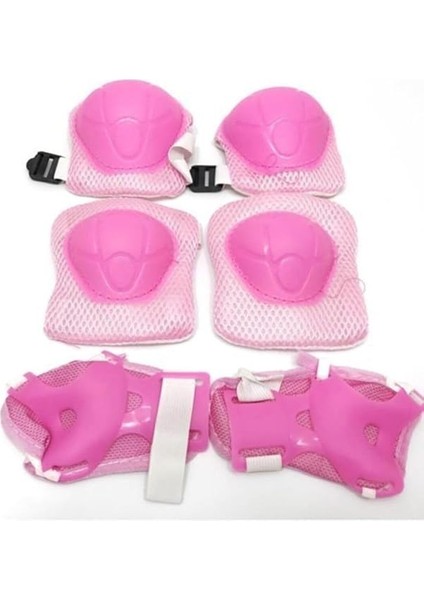 Store Kız Çocuk Bisiklet Scooter Dizlik Dirseklik Korucu Eldiven Bisiklet Scooter Koruyucu Set Ekipman, Pembe fiyatları