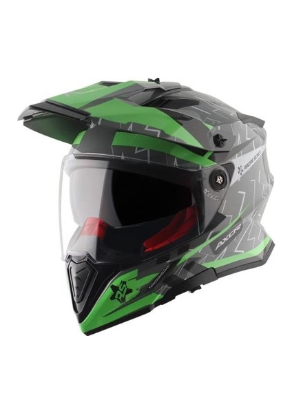 X-Cross Nardo Gri Vizörlü Full Face Kapalı Cross Kask