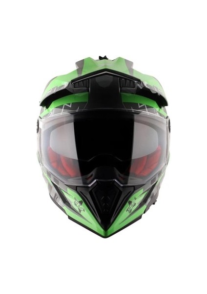 X-Cross Nardo Gri Vizörlü Full Face Kapalı Cross Kask fiyatları