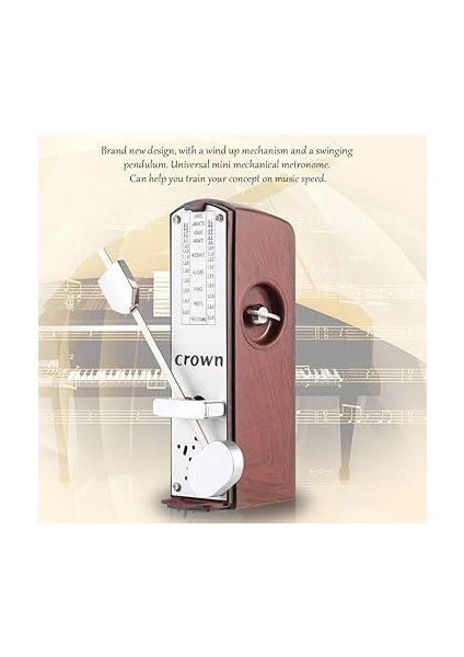 Taşınabilir Mini Mekanik Metronom Evrensel Metronom 11 cm Yükseklik Piyano Gitar Keman Ukulele Çin Kanun Müzik Enstrümanı modelleri