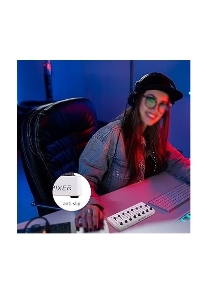 Mıdı Kontrol Cihazı 43 Düğmeli 8 Düğmeli 8 Basmalı Düğmeli Mıdı Miks Konsolu Bt Bağlantısı Pil/tip-C Güç Kaynağı USB Mıdı Kontrol Cihazı Çoğu Elektroakustik Enstrüman Için Mikser fiyatları