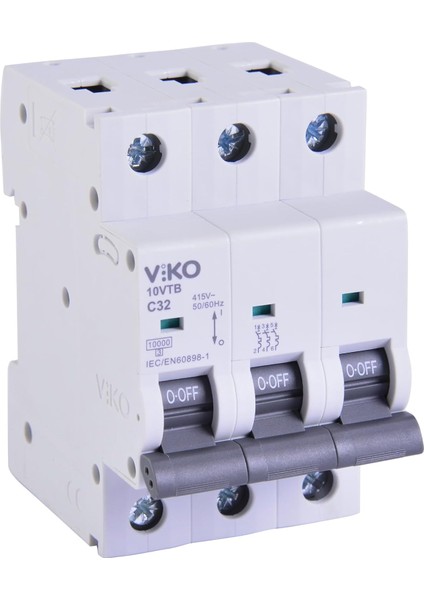 10VTB-3C32 Otomatik Sigorta 10KA C Tipi 3 Kutup 32A