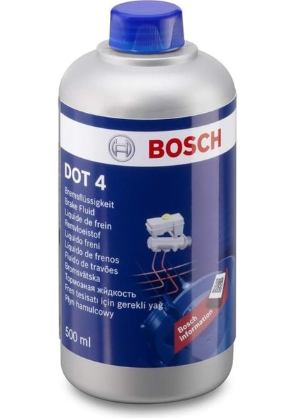 Dot-4 Hidrolik Fren Yağı Plastik Kutu 500 MLX12