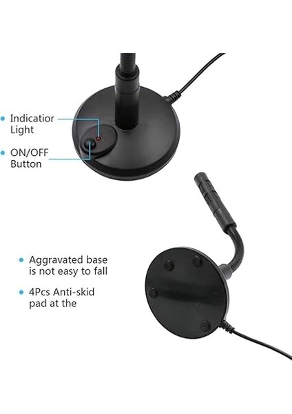 Mini USB Kondenser Mikrofon, Ayarlanabilir Masaüstü Mikrofon, Tak ve Çalıştır, Yüksek Hassasiyet, Ağlar Için Gürültüyü Ortadan Kaldırın Sohbet Şarkı Söyleme Oyun Ev Stüdyosu - M309 modelleri