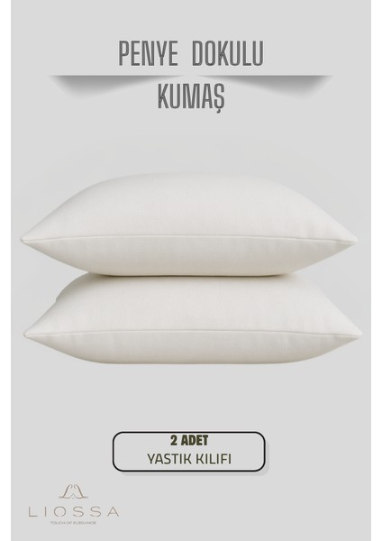 Premium Softtouch™ | 2’li Penye Yastık Kılıfı Seti | %100 Pamuk | 50X70 cm | Fermuarlı | Jersey Kumaş