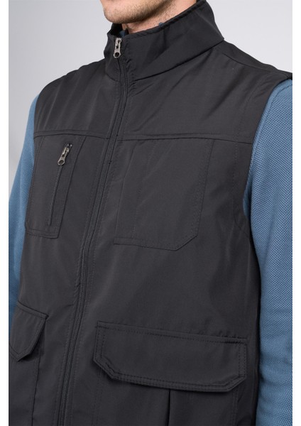 Çetinkaya Mentality 4651 Erkek Dik Yaka Bondit Yelek Siyah modelleri