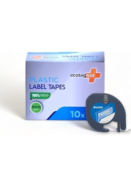 Dymo Letratag Etiket Muadili 12 mm x 4 mt Şeffaf 10 Lu Paket