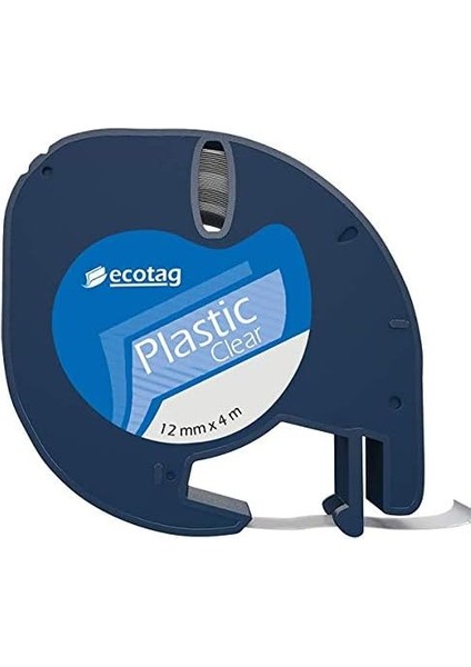 Dymo Letratag Etiket Muadili 12 mm x 4 mt Şeffaf 10 Lu Paket indirimleri