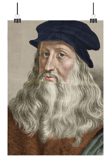 Leonardo Da Vinci Poster1 - Retro Duvar Dekoru