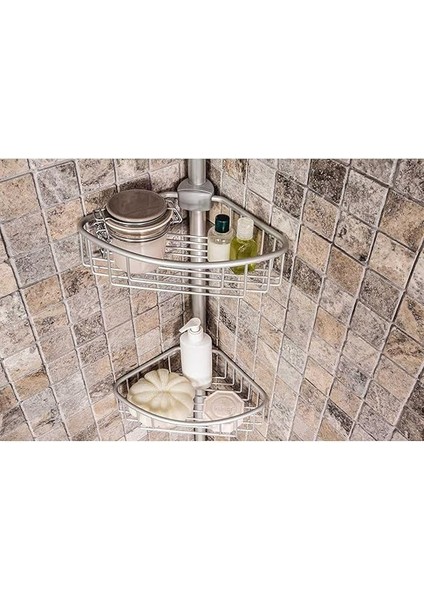 Aluminyum Tel 3 Rafli Yaylı Köşe Seti - Mat Eloksal-Small modelleri