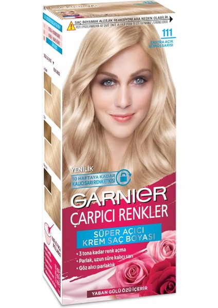 Çarpıcı Renkler Saç Boyası 111 Ekstra Açık Gümüş Sarısı fiyatları