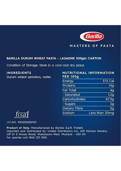 Barilla Lazanya (Lasagne) Makarna 500 G. fiyatları