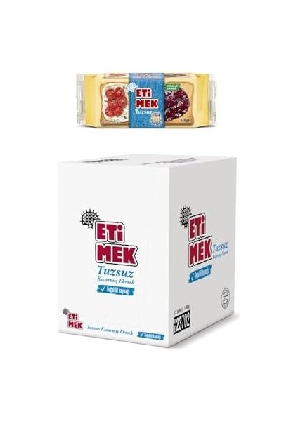 Etimek Tuzsuz Kızarmış Ekmek 148 G x 12 Adet fiyatları