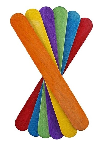 Dil Basma Çubuğu (Abeslang) Renkli 50`li Paket (150X18 Mm) fiyatları