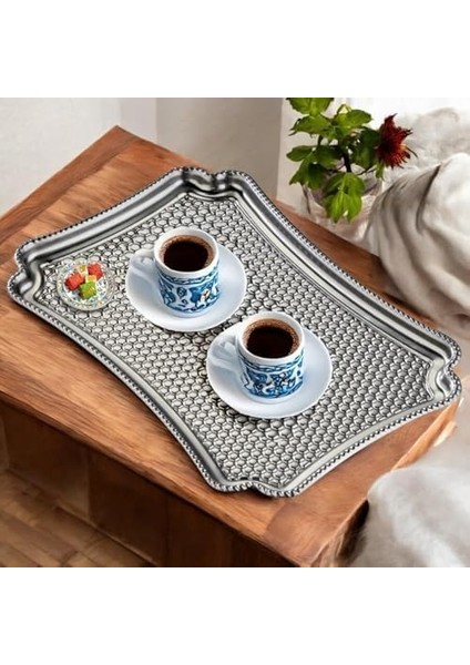 Çelik Servis Tepsisi, Parmak Izi Yapmaz, 28X19 cm fiyatları