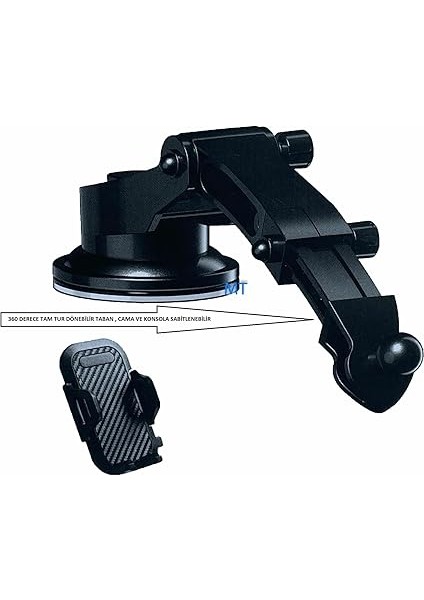Araç Tutucu Cam ve Konsola Sabitlenebilir Tabanı 360 Derece Tam Tur Dönebilir Uzar Kısalır Size Hareket Özgürlüğü Sağlar Araç Içi Telefon Tutucusu A71 fırsatları