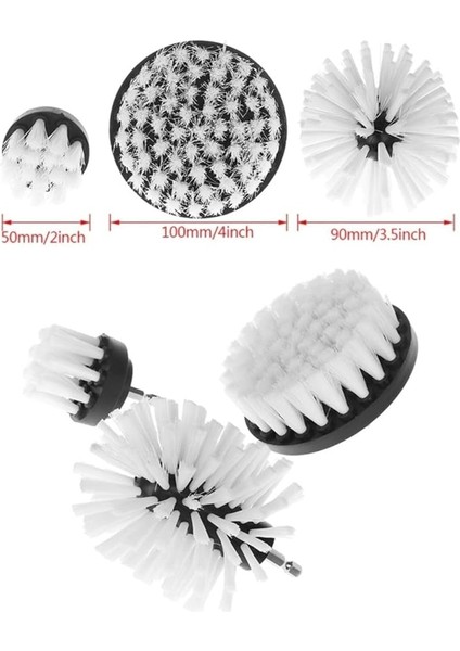 Matkap Temizlik Fırça Seti Banyo Mutfak Oto Jant Koltuk Halı Fayans Temizleme Fırça Kiti 3lü fırsatları