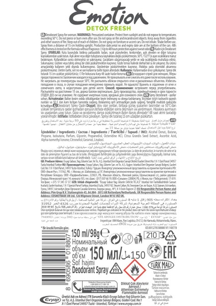 Detox Fresh Deodorant, 150 Mililitre fırsatları