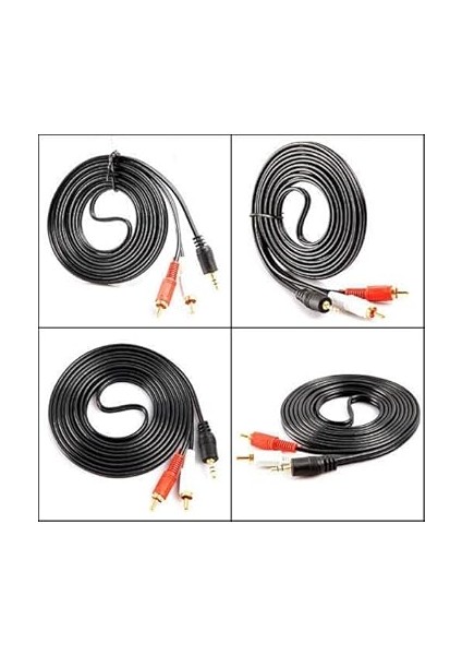 4654 3.5mm Stereo To 2 Rca Aux Tos Ses Kulaklık Kablosu, 1.5 M fiyatları