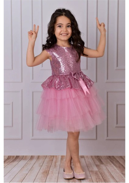 Kız Çocuk Tüllü Abiye Parti Ve Doğum Günü Elbise