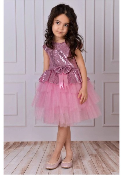 Kız Çocuk Tüllü Abiye Parti Ve Doğum Günü Elbise