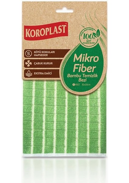 Mikrofiber Bambu Temizlik Bezi Tekli, Hızlı Kurulama & Ekstra Sıvı Emici, Uzun Ömürlü Temizlik Bezi, Mutfak, Banyo, Ayna, Tezgâh, Mobilya, Elektronik Ekran, Beyaz Eşya, Televizyon, Araba