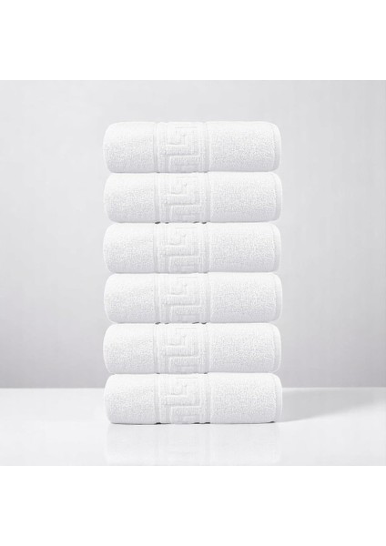 6'lı El Havlusu - 50X90 Cm, 225 GR,%100 Pamuk, Spa ve Otel Havlusu, Günlük Kullanıma Uygun