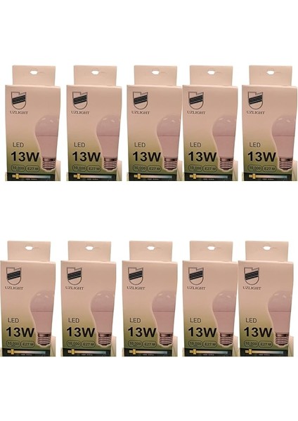 Uzlight 13W A60 E27 Duy 3000K Sarı Işık LED Ampul