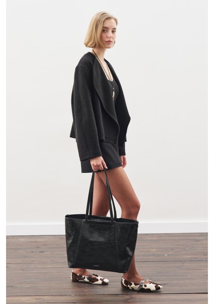 Yünlü Kısa Ceket Siyah fiyatları