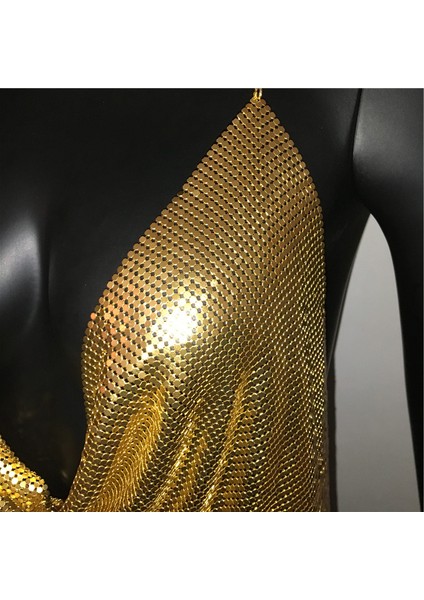 Parlak Gold Crop & Bluz Kolsuz Kayık Yaka Zırh Büstiyer modelleri