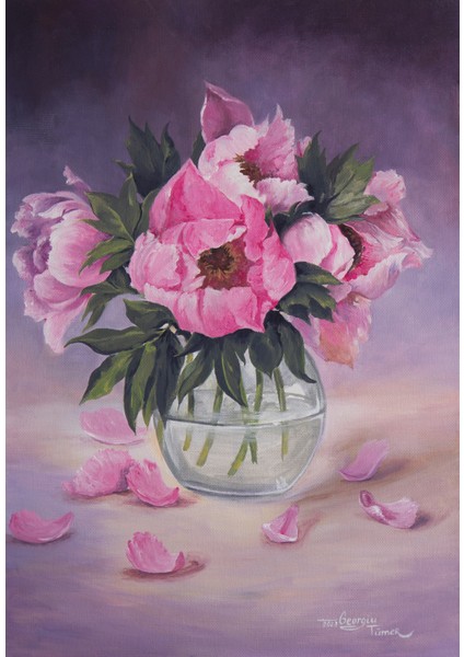 Şakayıklar - Akrilik Boya Tablo