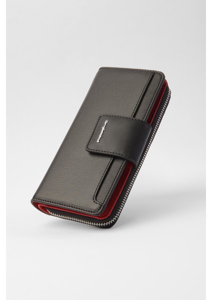 Lucia Kadın Cüzdan 65268-SIYAH/KIRMIZI