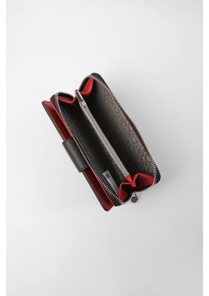 Lucia Kadın Cüzdan 65268-SIYAH/KIRMIZI